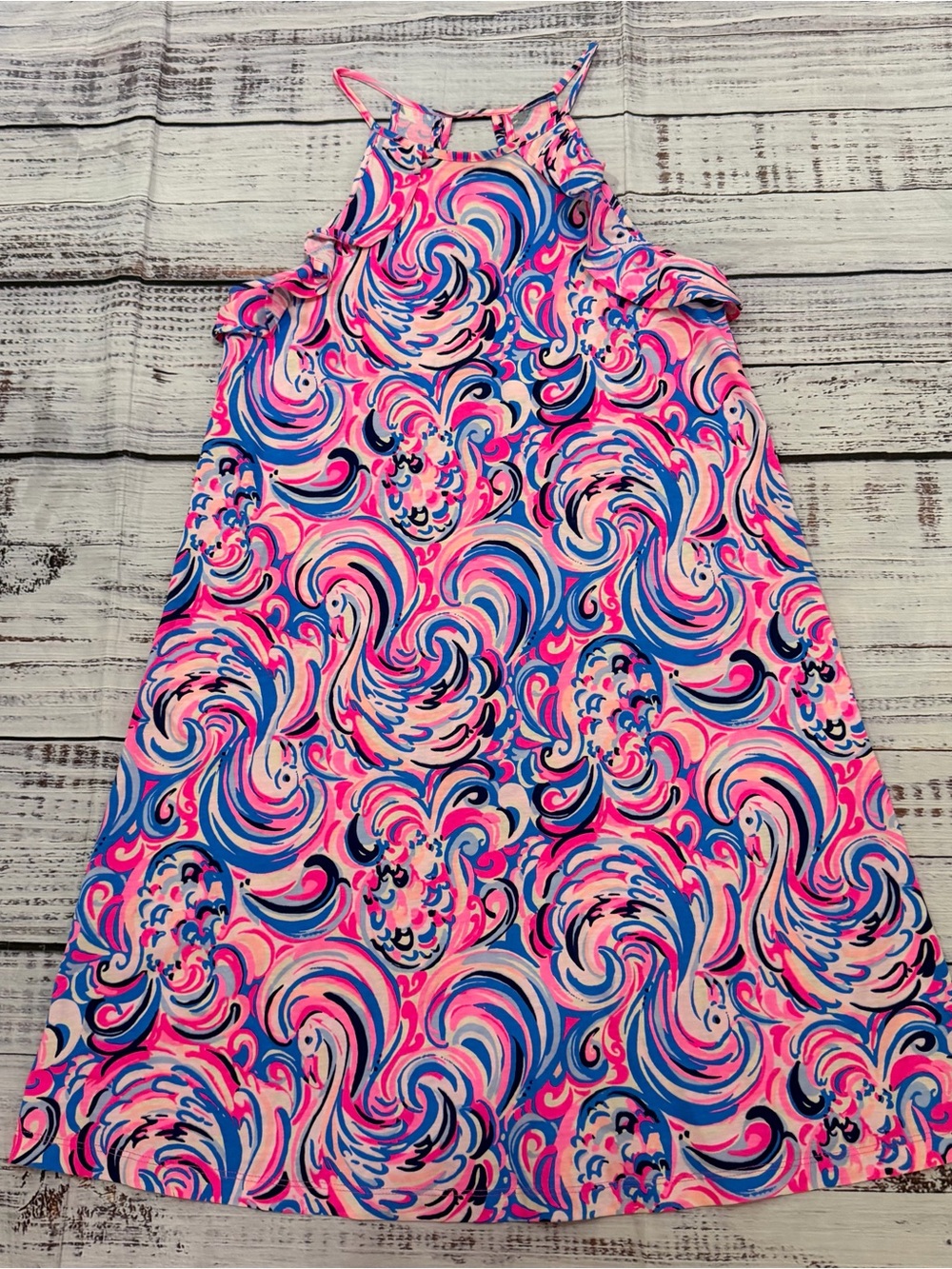 Lilly Pulitzer Pink, Blue & White Swirl Dress size XXS
